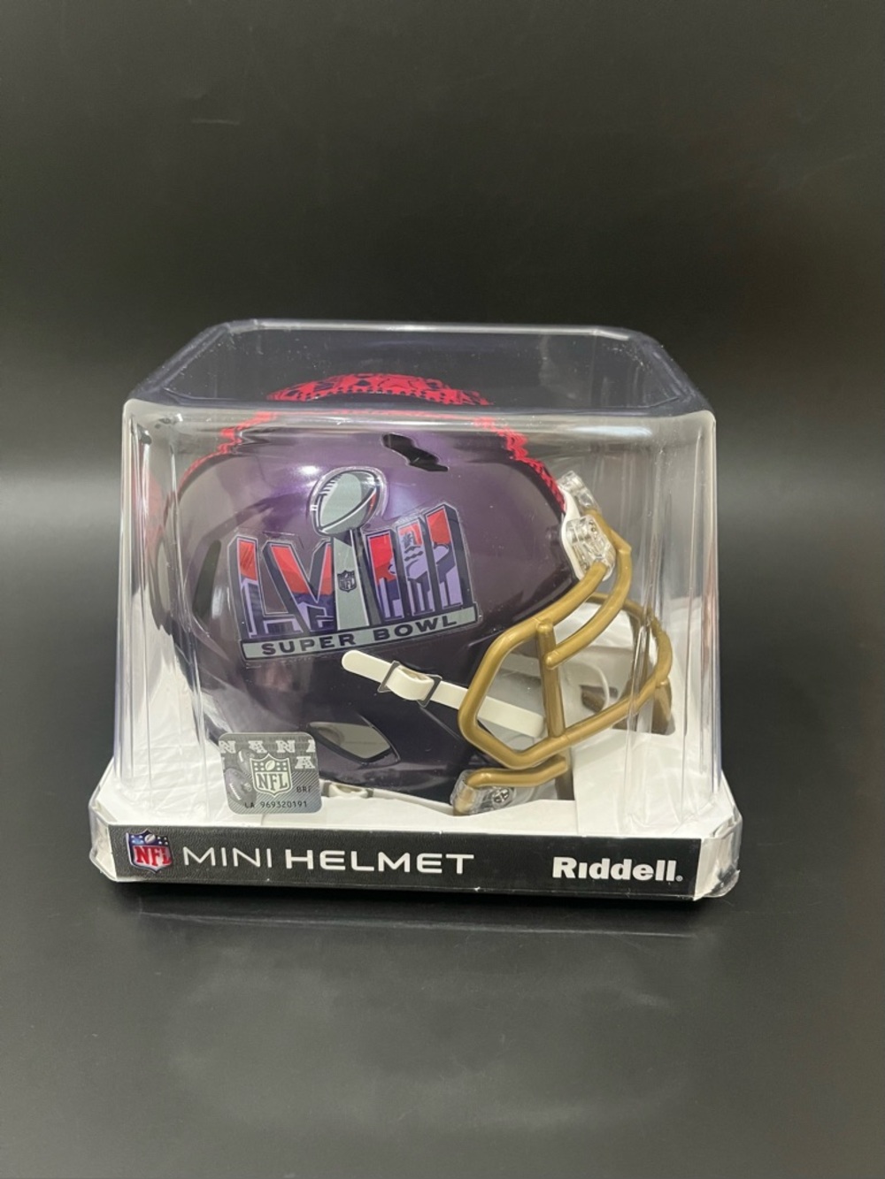 Super Bowl 58 LVIII Riddell NFL Speed Mini Helmet